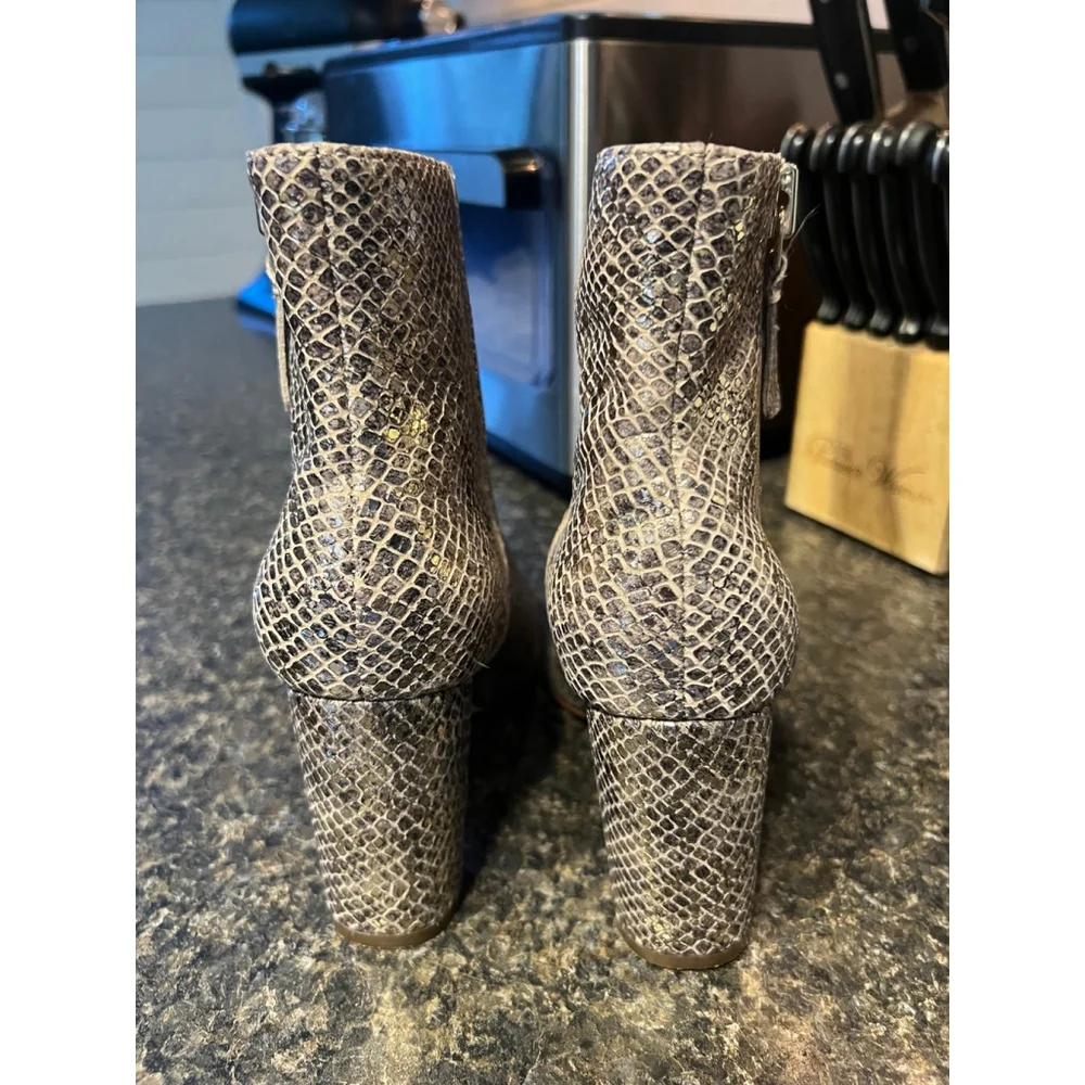 James Chan Delia Gold Print Bootie